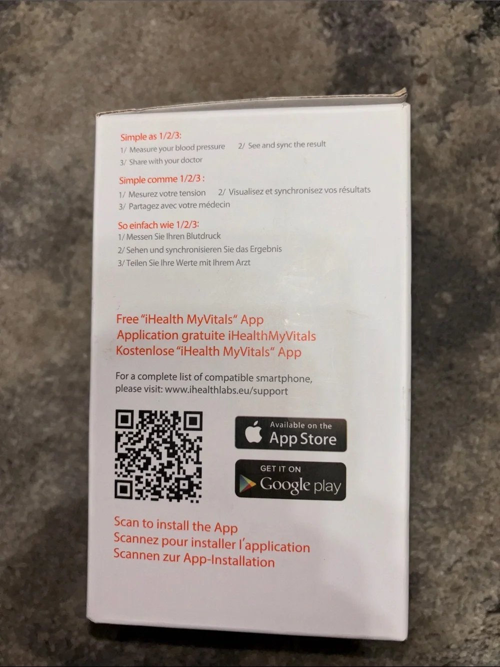 iHealth Track Connected Blood Pressure Monitor Wireless Bluetooth 079